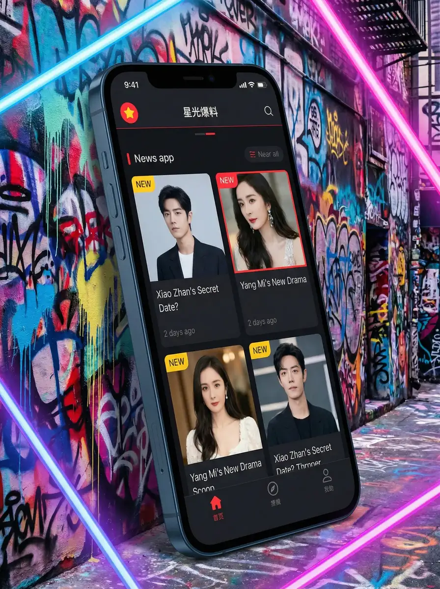 辛柏青和朱媛媛 APP界面展示 - 掌上吃瓜神器